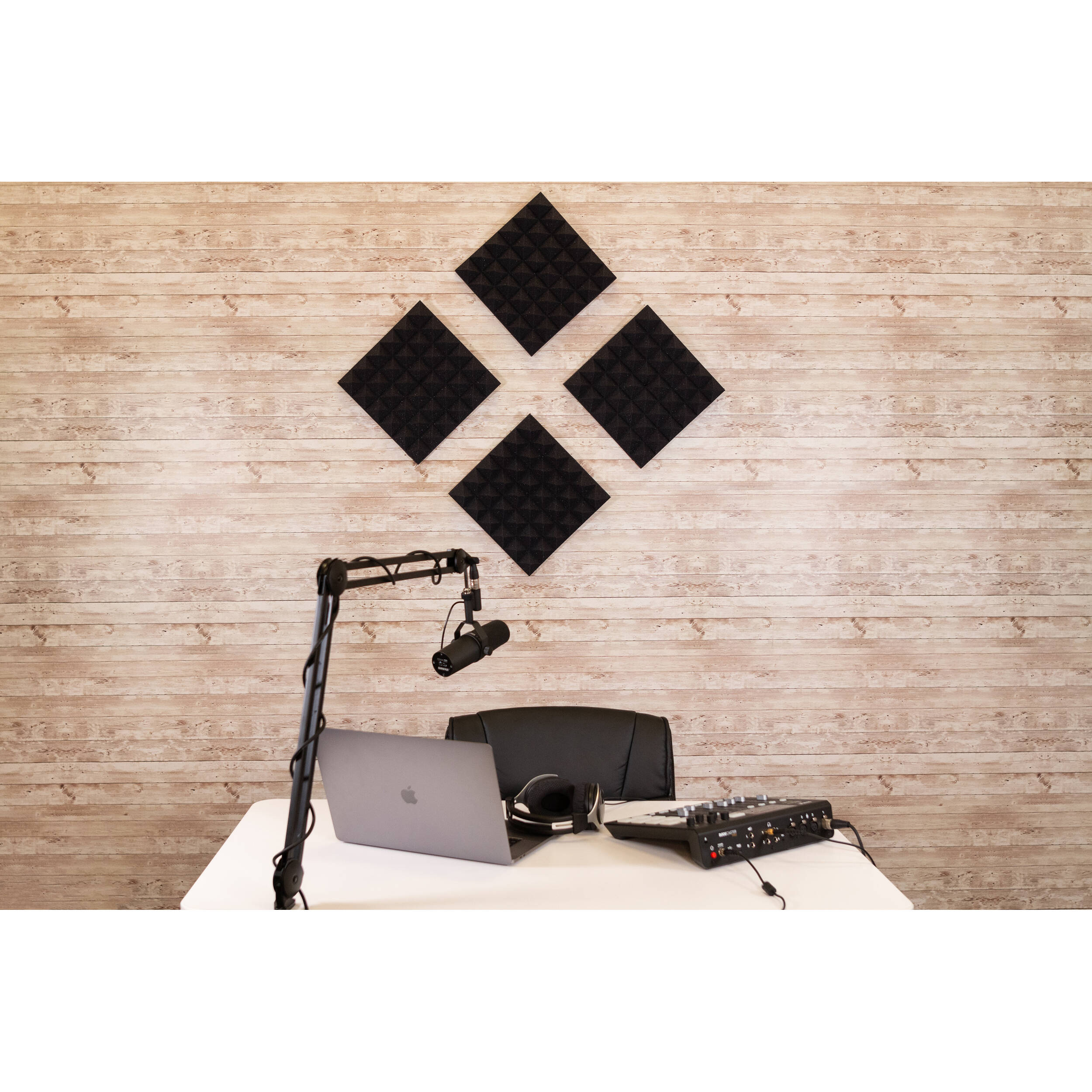 Gator Acoustic Pyramid Panel 12x12" (Charcoal, 4pcs.)