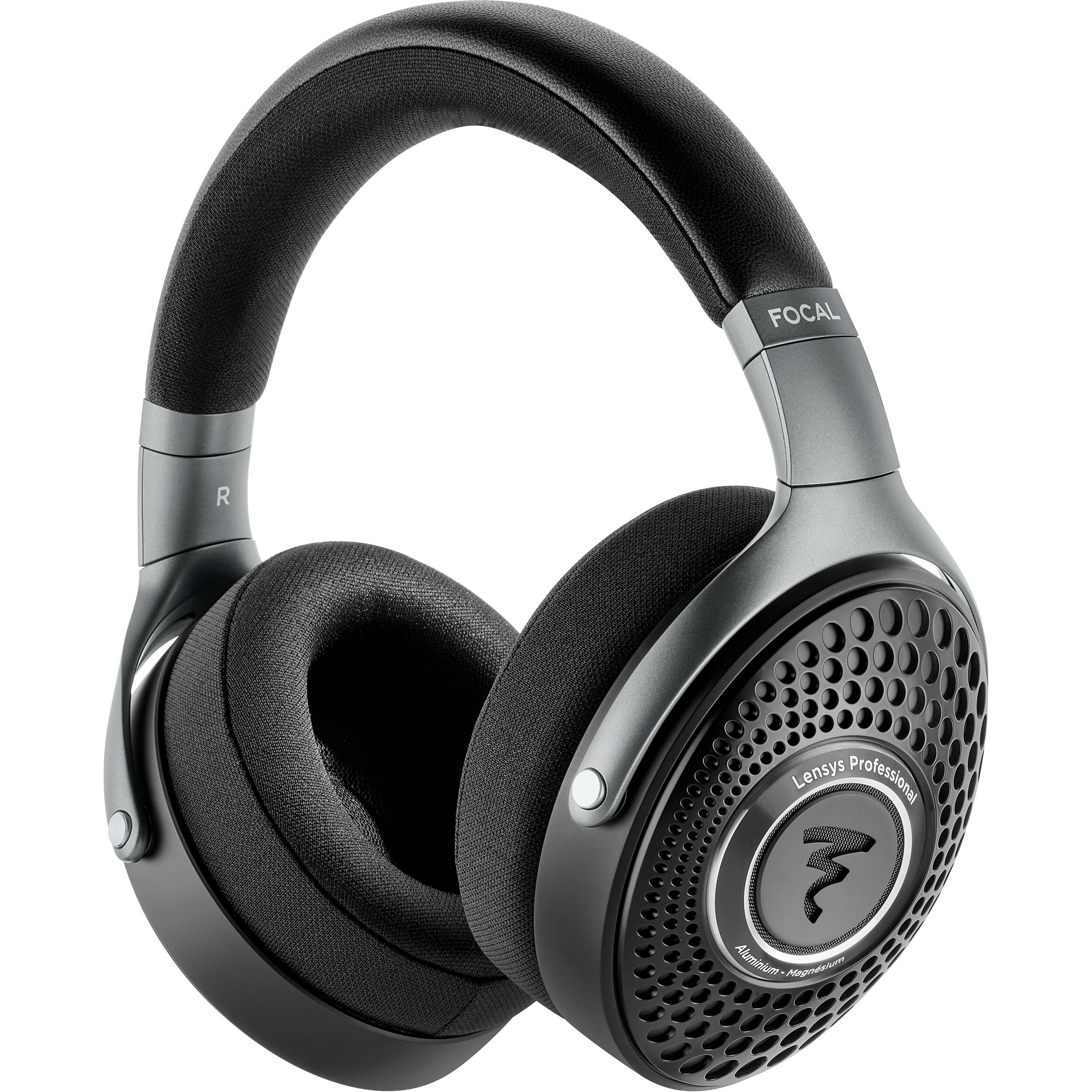 Focal Lensys Professional studio headphones with over-ear design, black ear cups, and adjustable headband for accurate sound monitoring.