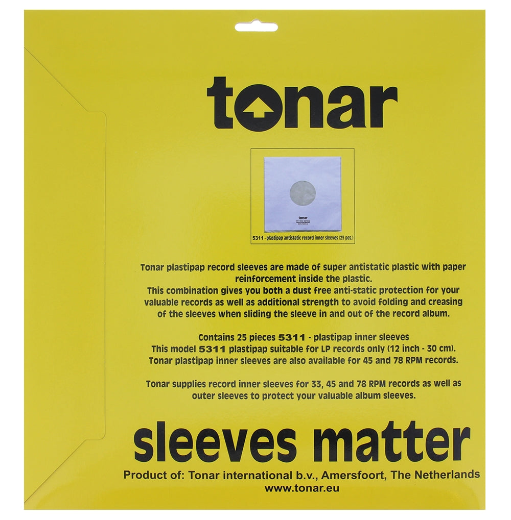 Tonar Plastipap Inner Record Sleeves (25pcs.)