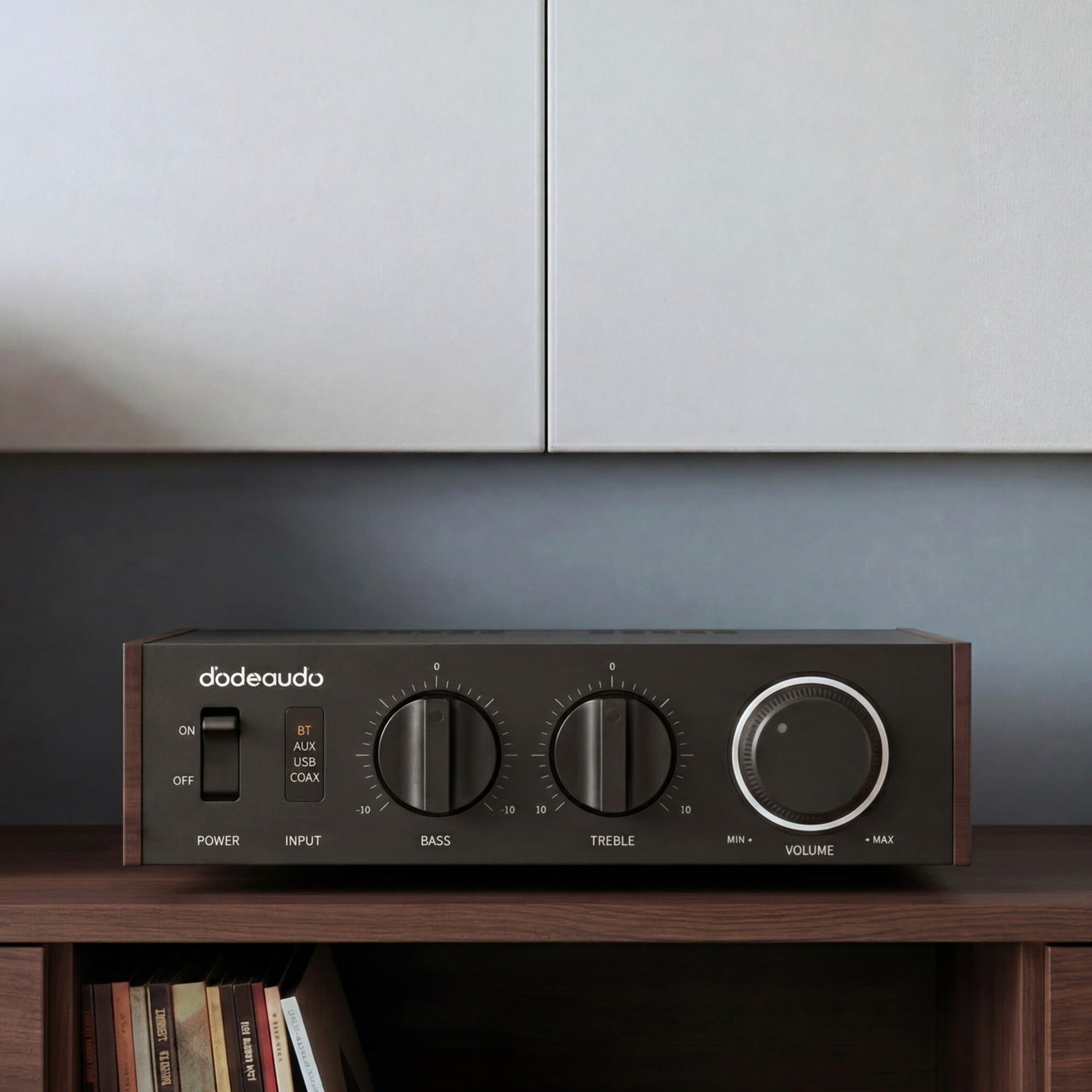 FiiO Level 1 amplifier with bookshelf speakers