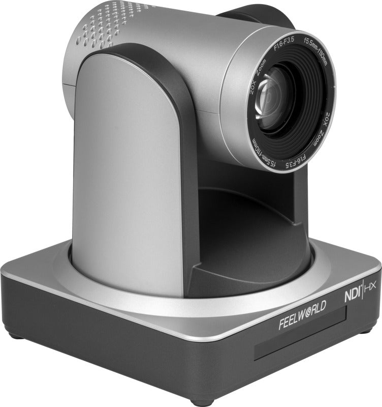 Feelworld PTZ Camera NDI20X with 20x optical zoom, streaming PTZ camera for professional video capture and live streaming.
