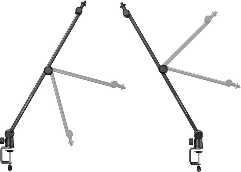SmallRig broadcast microphone boom arm desk mount with adjustable arm and clamp for professional audio setups.