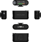 Hollyland Lark Max 2 Creator Wireless Microphone System with two transmitters and a receiver, ideal for content creators.