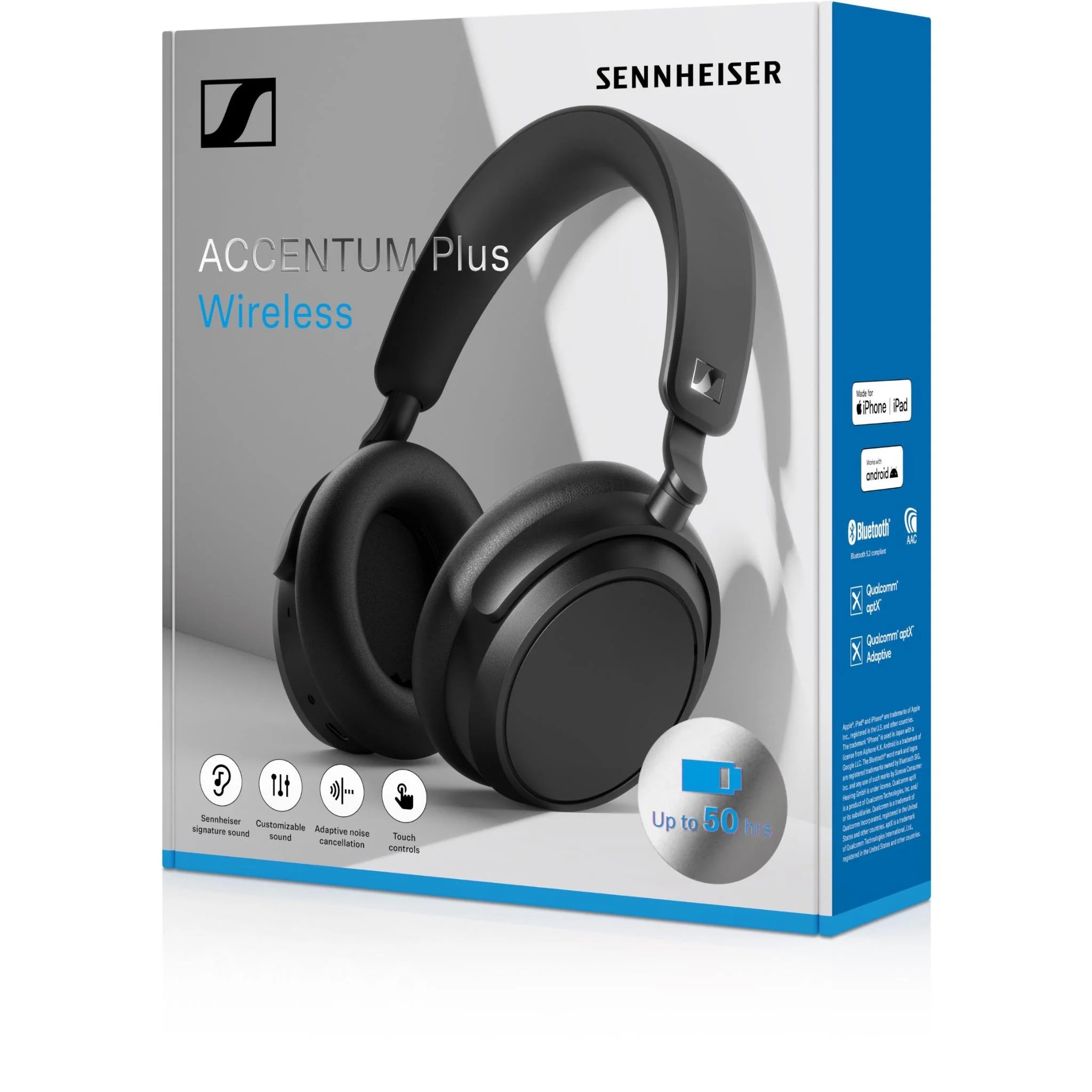 ゼンハイザー　Sennheiser ACCENTUM PlusWireless Sennheiser ACCENTUM Plus Wireless Cuffie circumaurali, nero