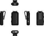Hollyland Lark Max 2 Solo creator wireless microphone system with compact transmitter and receiver for high-quality audio.