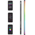 Neewer TL120C LED light stick with adjustable brightness and color temperature, ideal for photography and videography.
