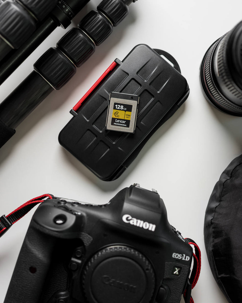 Lexar CFexpress Pro Gold memory card showing gold-colored label and rugged design, designed for high-speed data transfer.