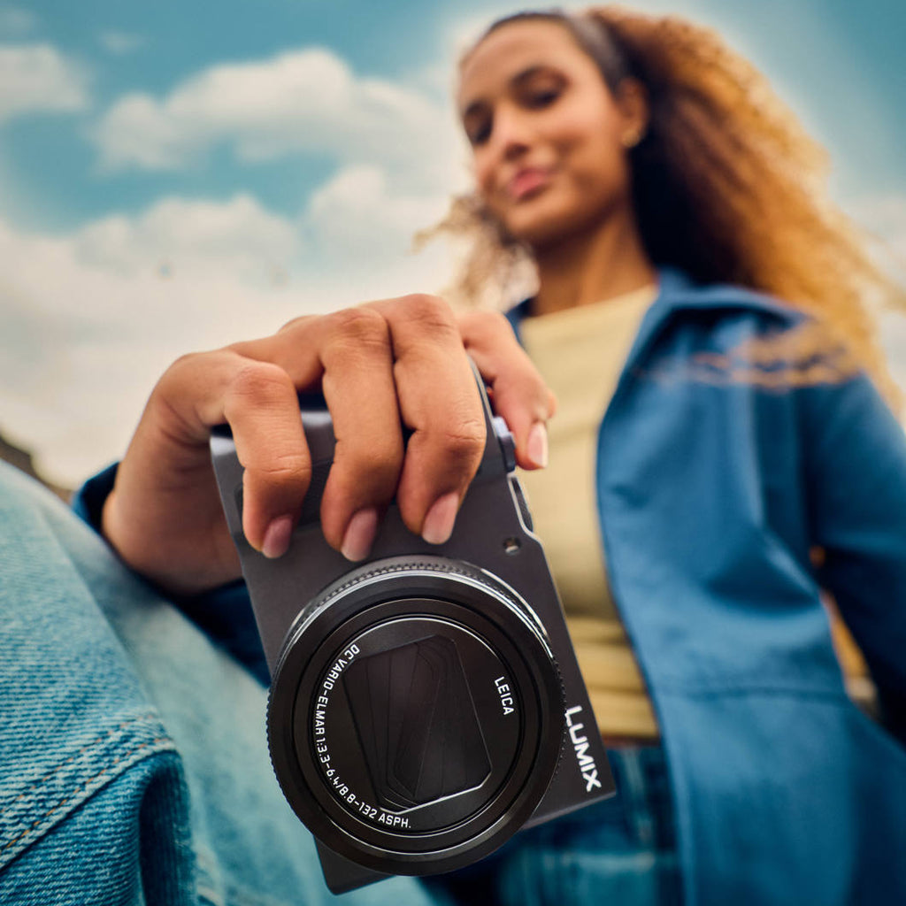 Panasonic LUMIX TZ300 compact camera with 4K video recording and 30x optical zoom, shown on a white background.