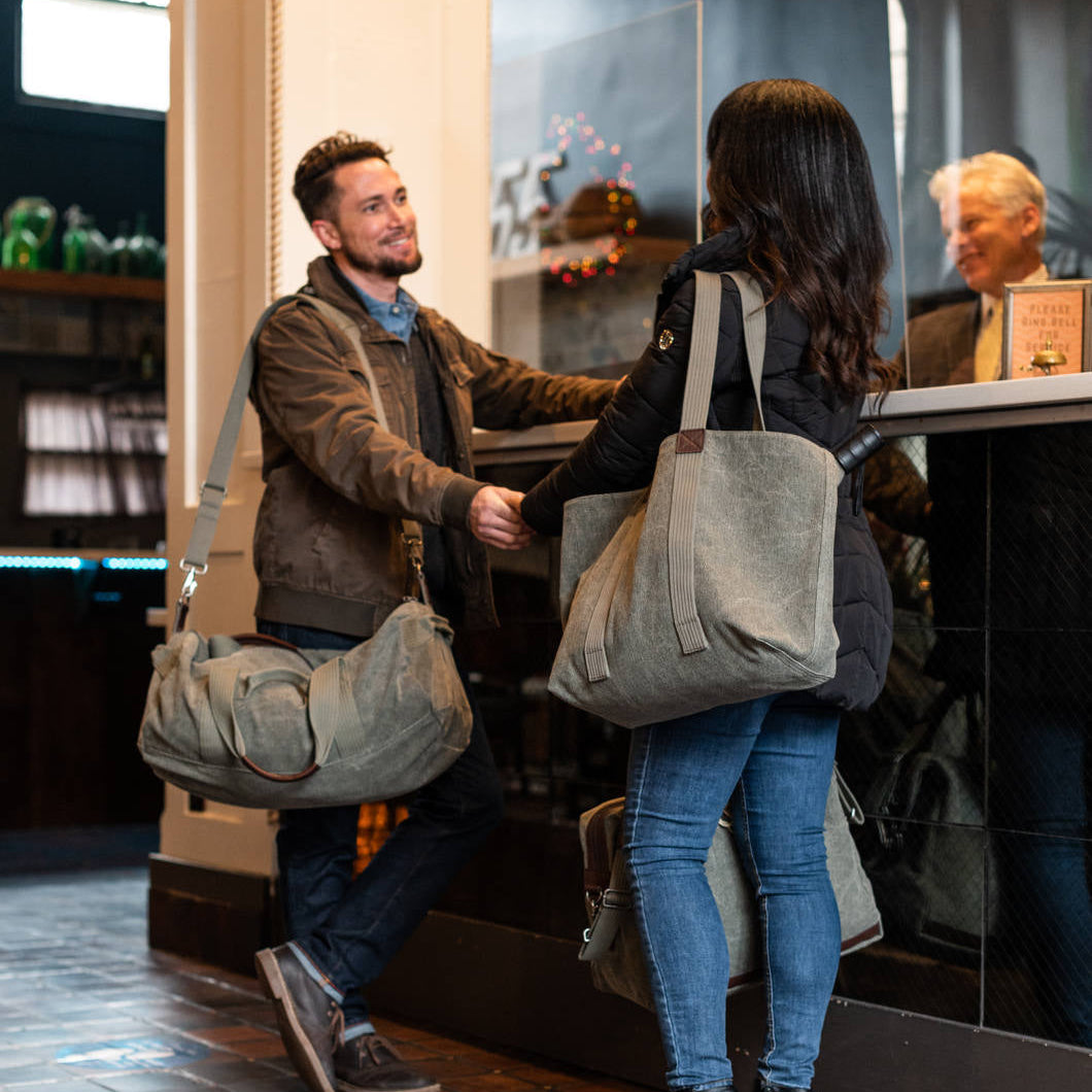 Think Tank Retrospective Tote with padded interior and multiple compartments for video equipment storage and transport.