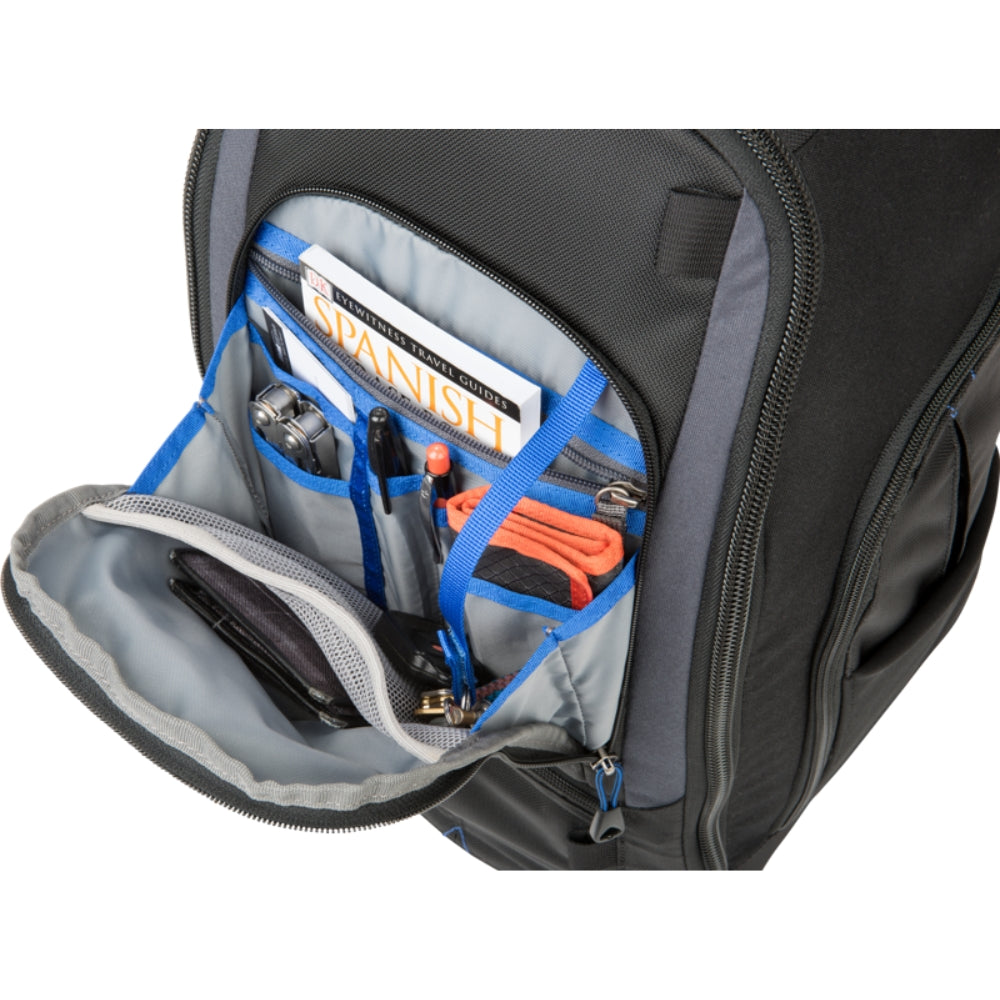 Think Tank StreetWalker Pro V2.0 video equipment bag with padded compartments and adjustable straps for gear transport.