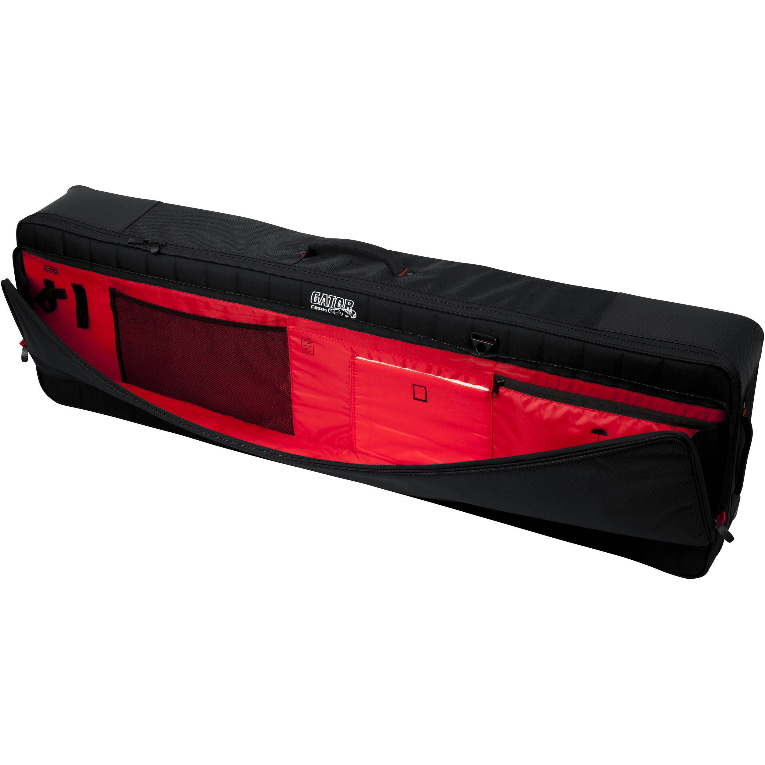 Gator G-PG-88-SLIM Pro-Go gig bag for slim 88-note keyboard, black with padded interior and carrying handle