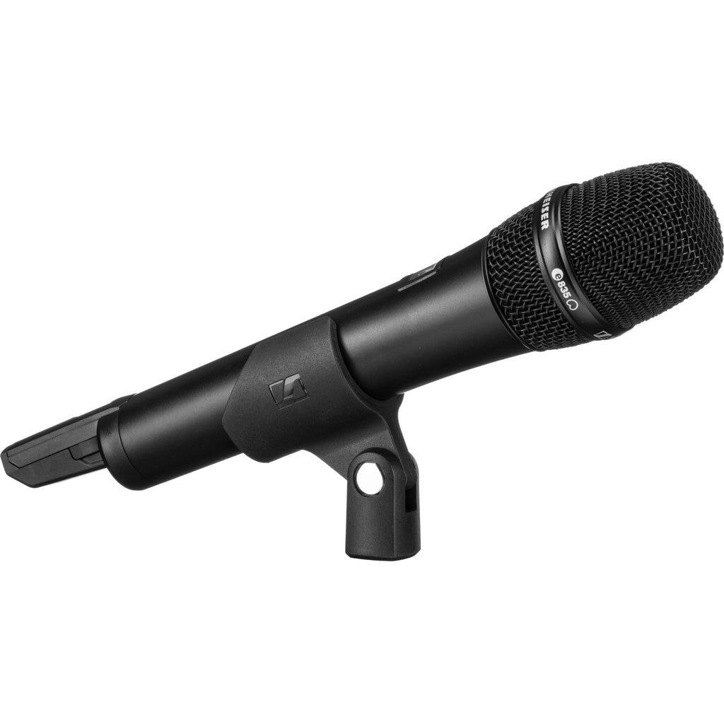 Sennheiser AVX-835 professional wireless microphone system with transmitter and receiver for high-quality audio recording.