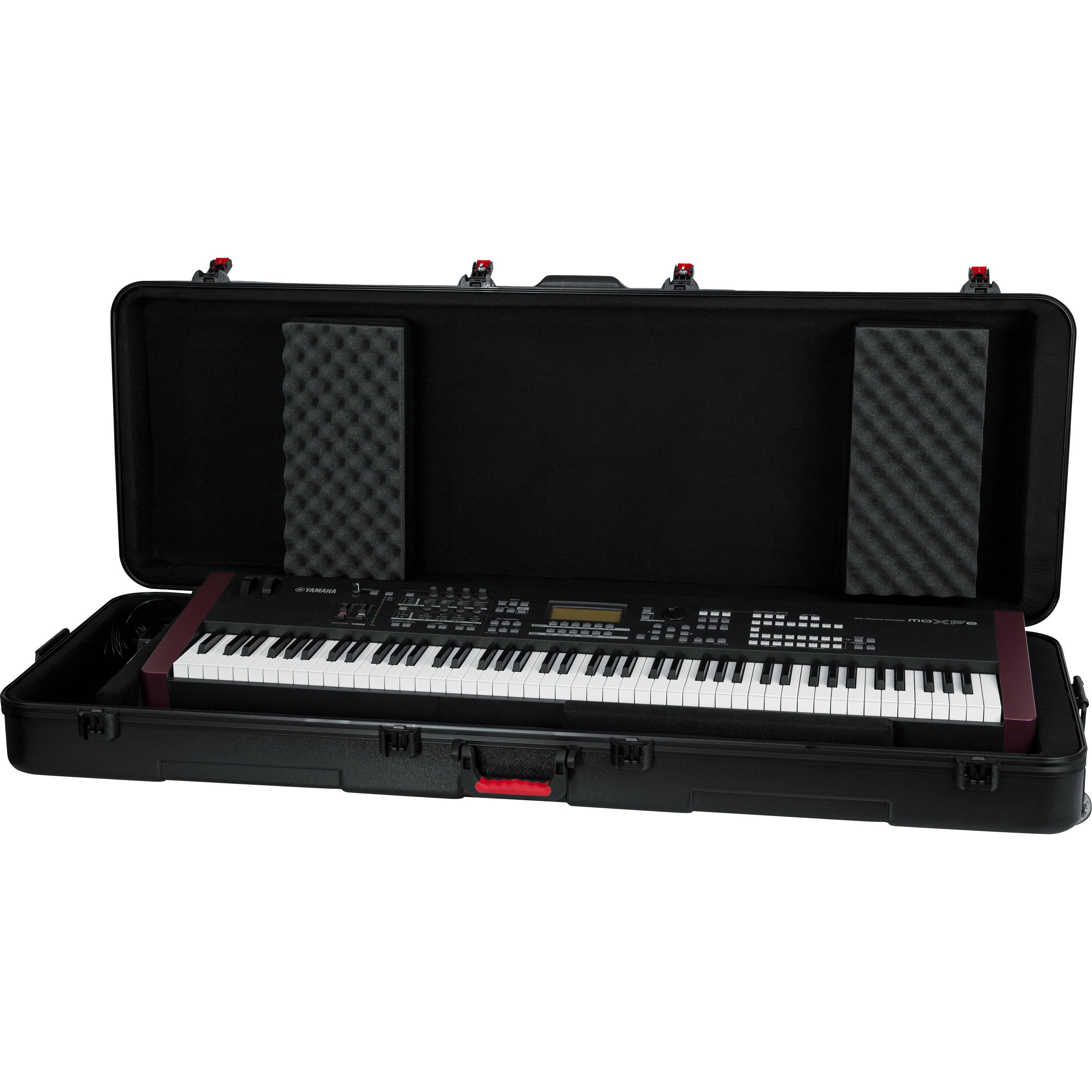 Gator GTSA-KEY88D 88-key keyboard case with polyethylene exterior and TSA lock, designed for secure transport and protection.