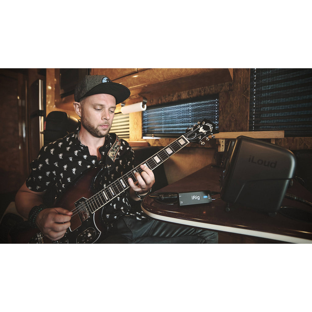 IK Multimedia iRig HD 2 audio interface with guitar and instrument connections, compact design, and digital output for high-quality sound.