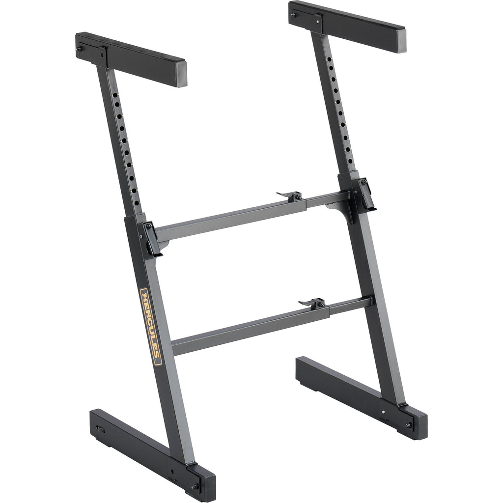 Hercules Stands KS400B keyboard stand with adjustable height and sturdy metal frame, suitable for supporting electronic keyboards.