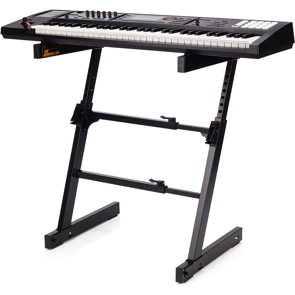 Hercules Stands KS400B keyboard stand with adjustable support arms and sturdy metal construction for music performance.