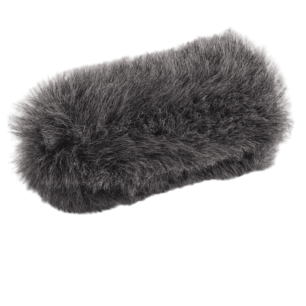 Sennheiser MZH 600 microphone windscreen and deadcat cover for outdoor audio recording, reducing wind noise.