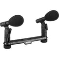 Rode TF-5 condenser microphone mounted on a stand, ready for professional audio recording or live sound applications.