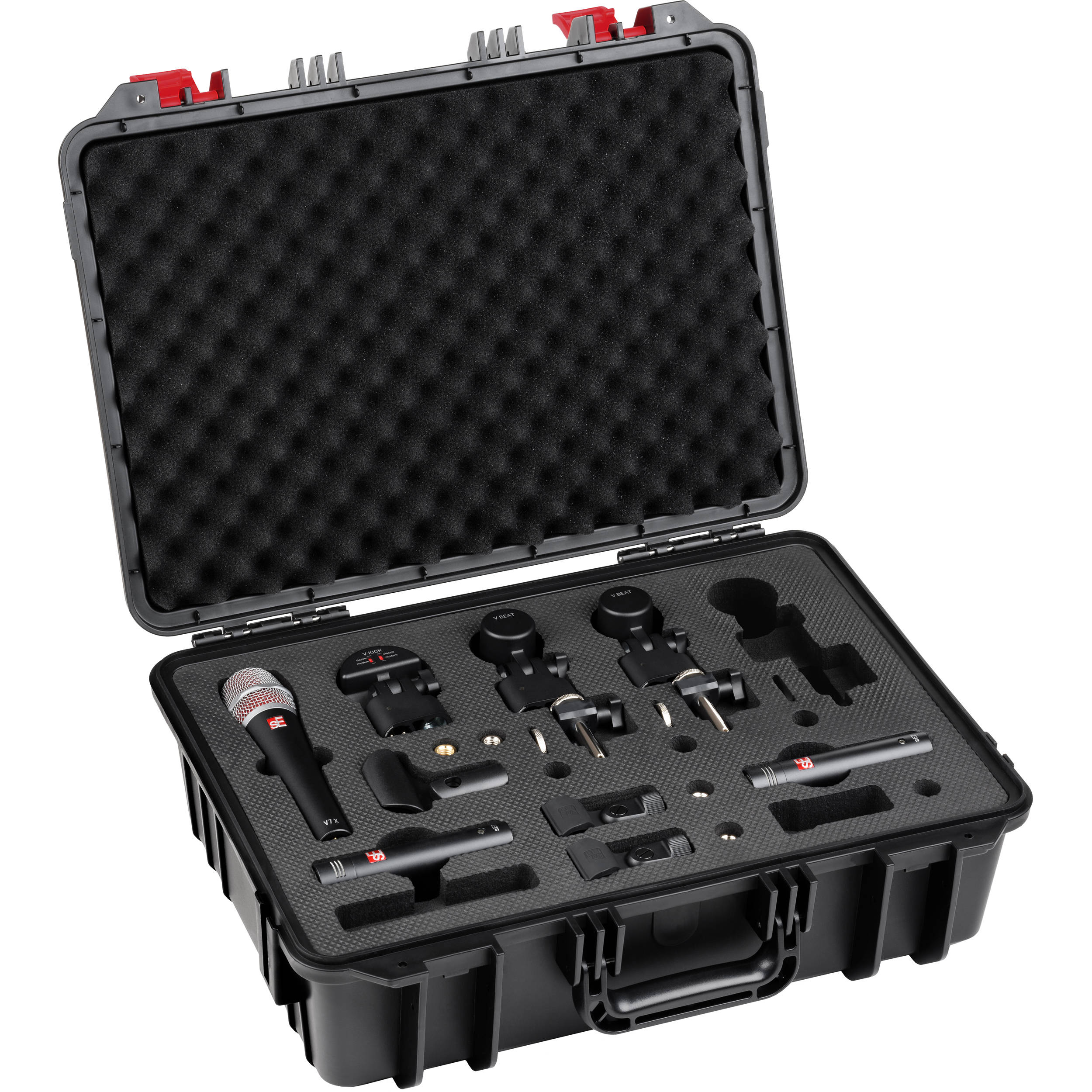sE Electronics V Pack Club dynamic microphones set, featuring multiple professional microphones for studio and live performances.