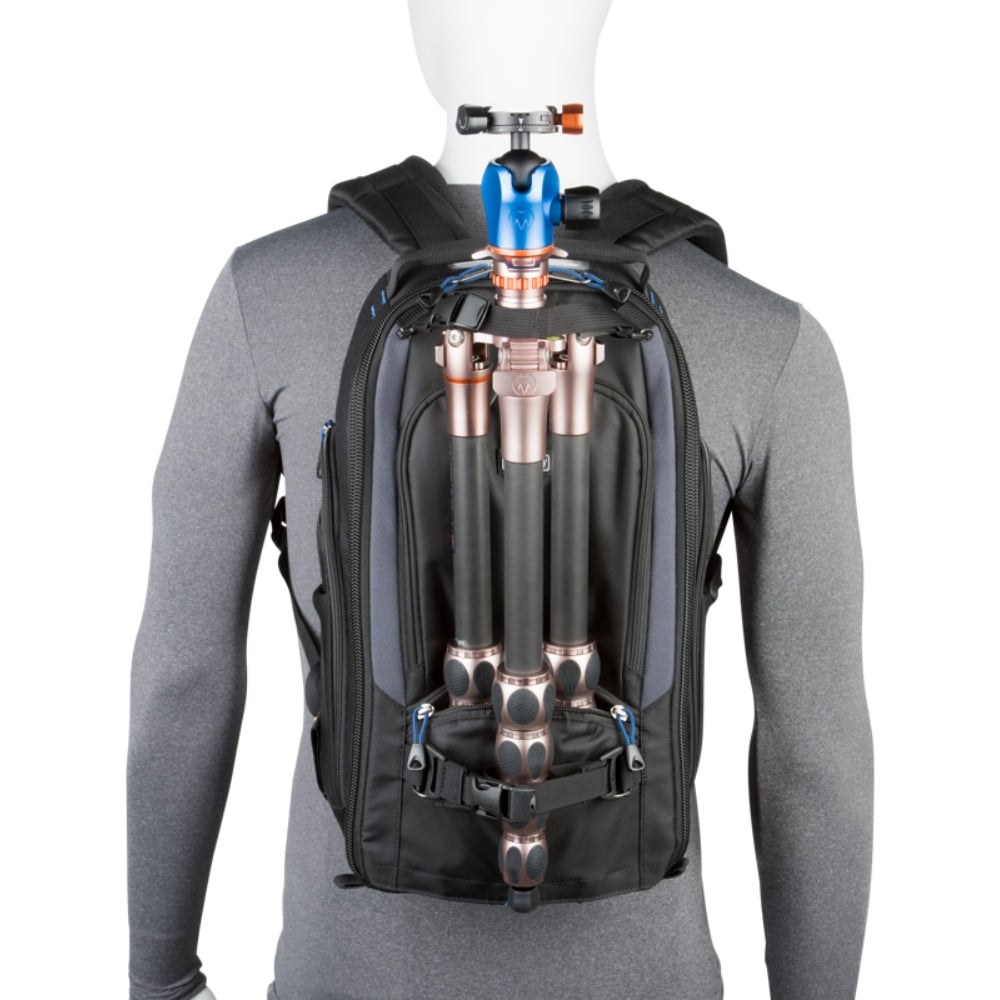 Think Tank StreetWalker V2.0 video equipment bag with multiple compartments and padded straps for comfortable carrying.