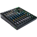 Mackie ProFX10v3 analog mixer with multiple input channels and built-in effects, displayed from a top angle.