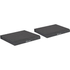 Gator Studio Monitor Isolation Pads on studio monitor stands, reducing vibrations and enhancing sound clarity during audio production.