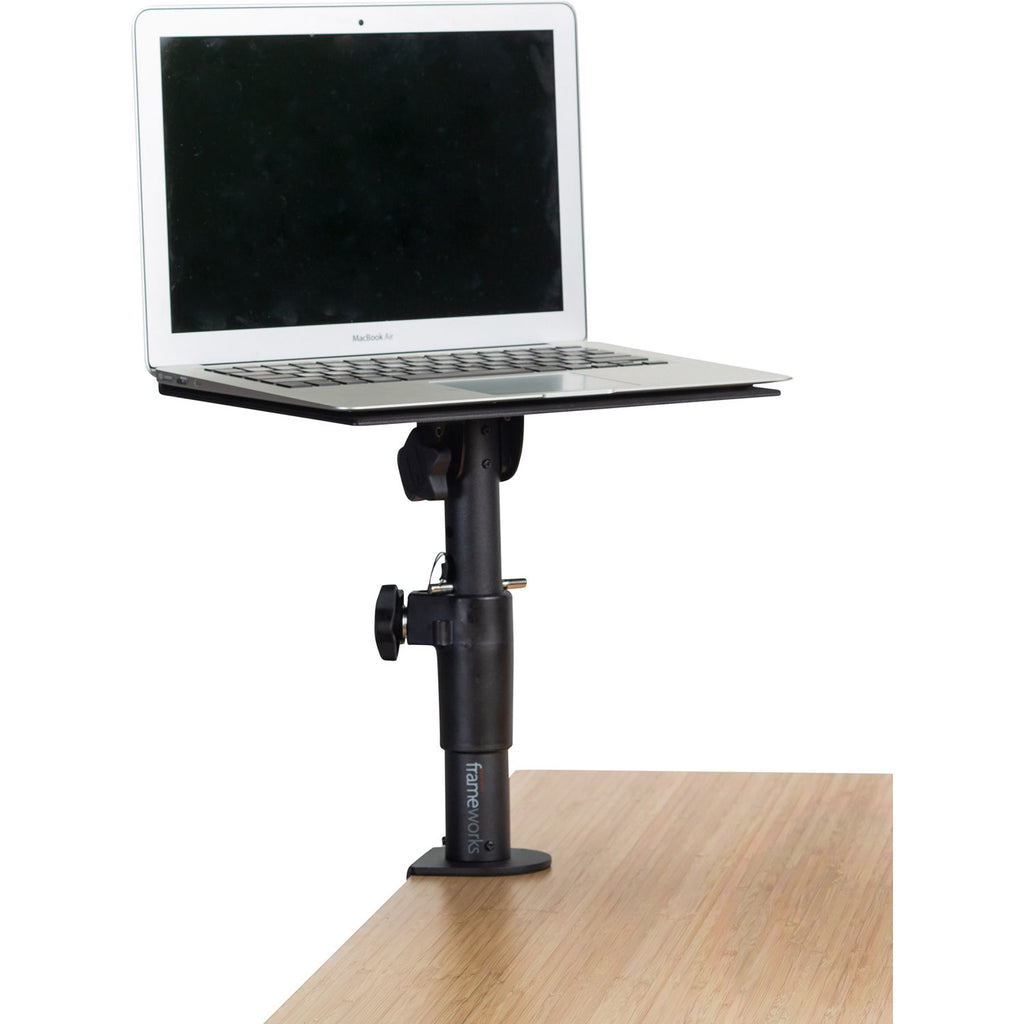 Gator Clamp-On Studio Monitor Stands with adjustable arms and sturdy design for professional audio setup.