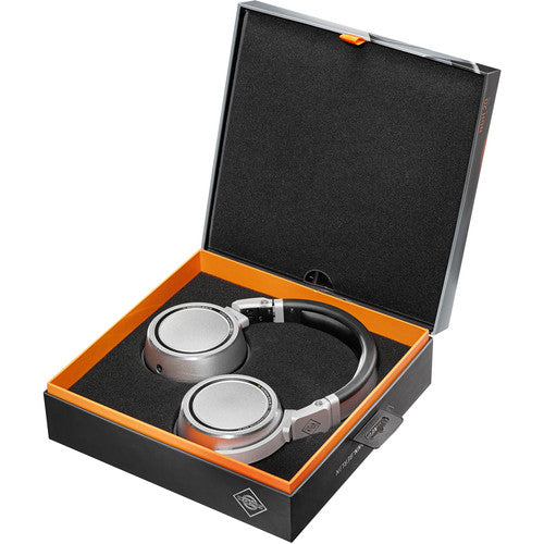 Neumann NDH 20 studio headphones with over-ear design and padded ear cups, ideal for professional audio monitoring.
