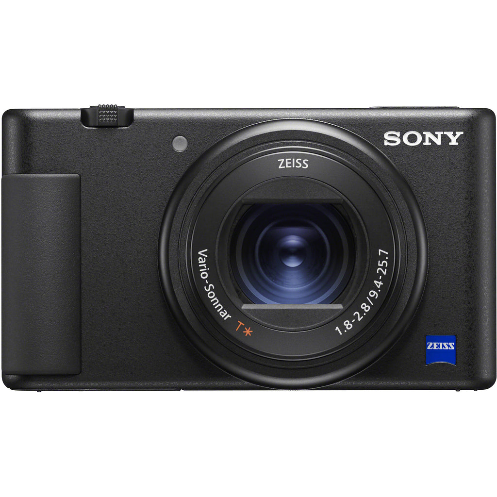 Sony ZV-1 video camera with flip-out screen and compact design, ideal for vlogging and high-quality video recording.