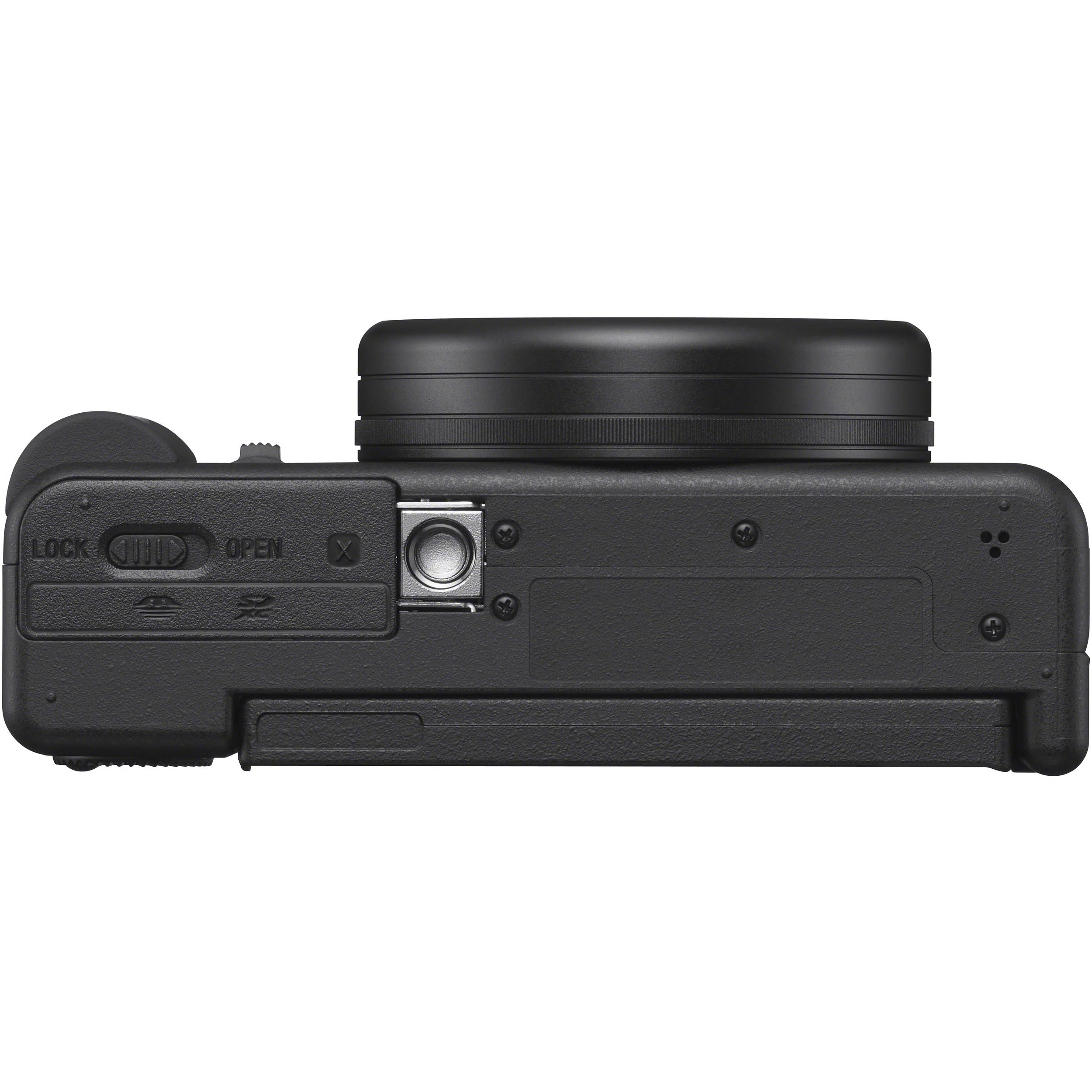 Sony ZV-1 compact video camera with lens and grip, designed for vlogging and high-quality video recording.