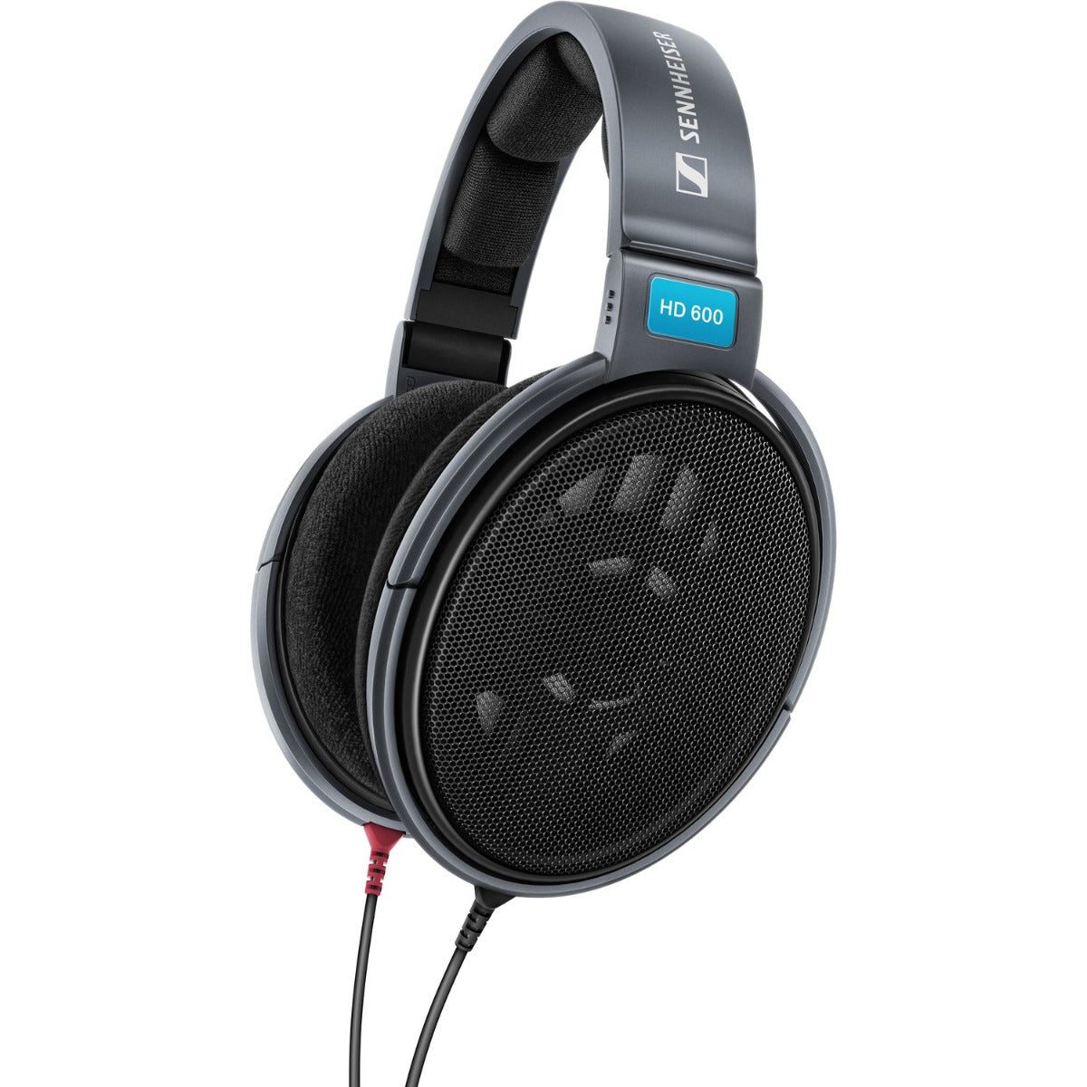 Sennheiser HD 600 studio headphones with open-back design and over-ear cushions, black finish, and high-fidelity audio quality.