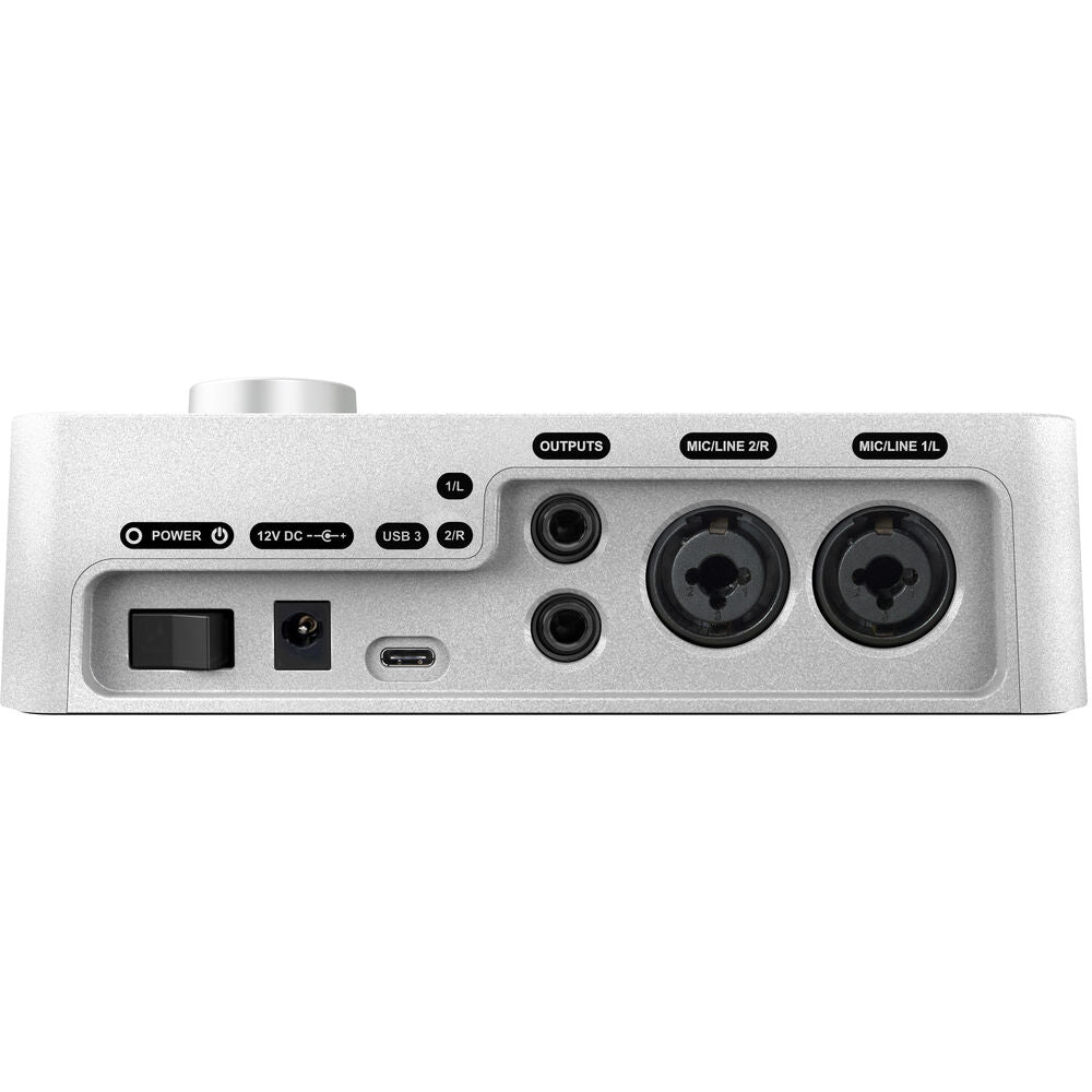 Universal Audio Apollo Solo USB Heritage Edition audio interface with sleek design and multiple input/output options.