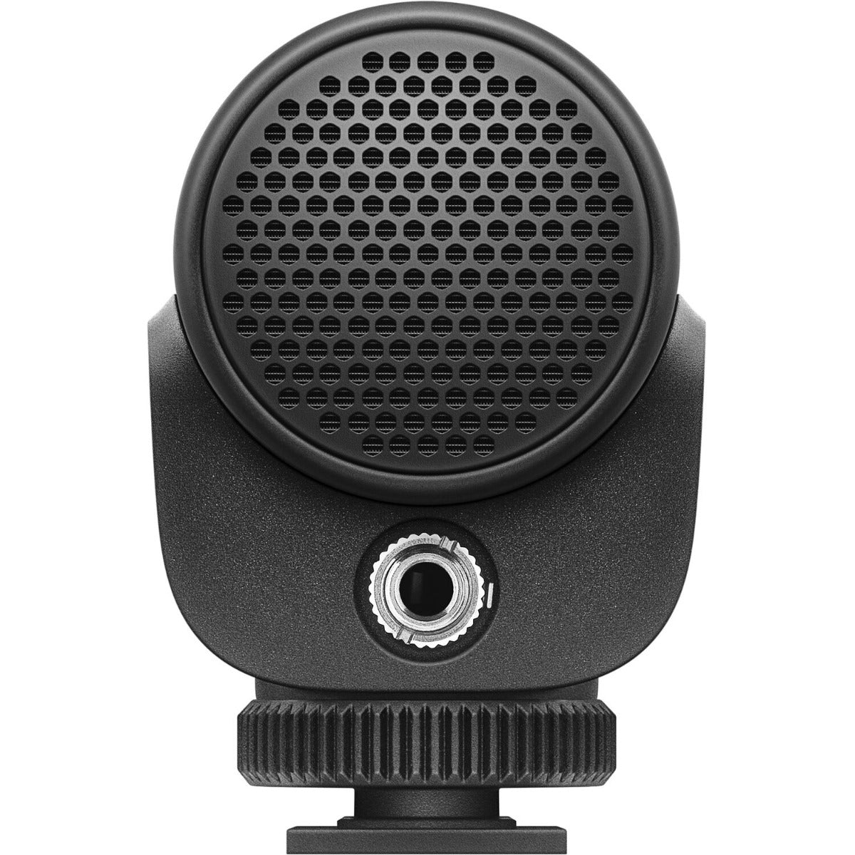 Sennheiser MKE 200 camera microphone attached to a camera, showcasing compact design and professional audio recording capabilities.