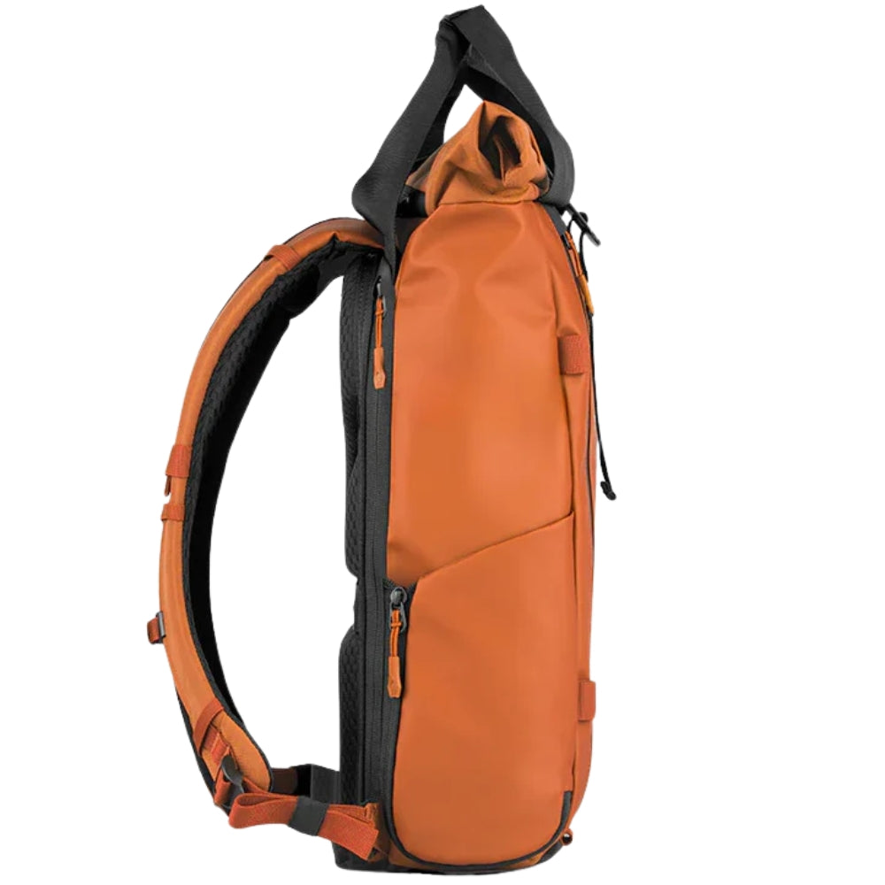 Wandrd Prvke EDC 18L video equipment bag with compact design, multiple compartments, and durable black exterior.