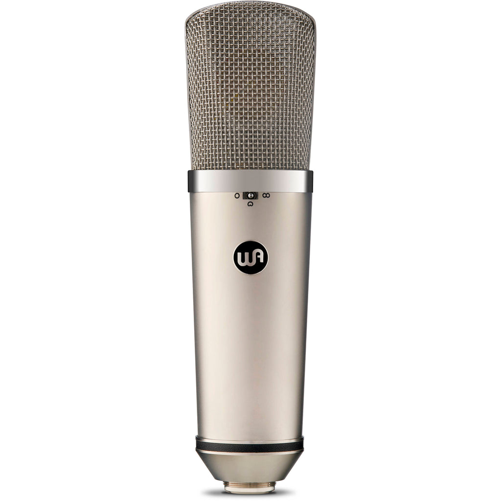 Warm Audio WA-67 condenser microphone with vintage-style body and large diaphragm for studio recording.