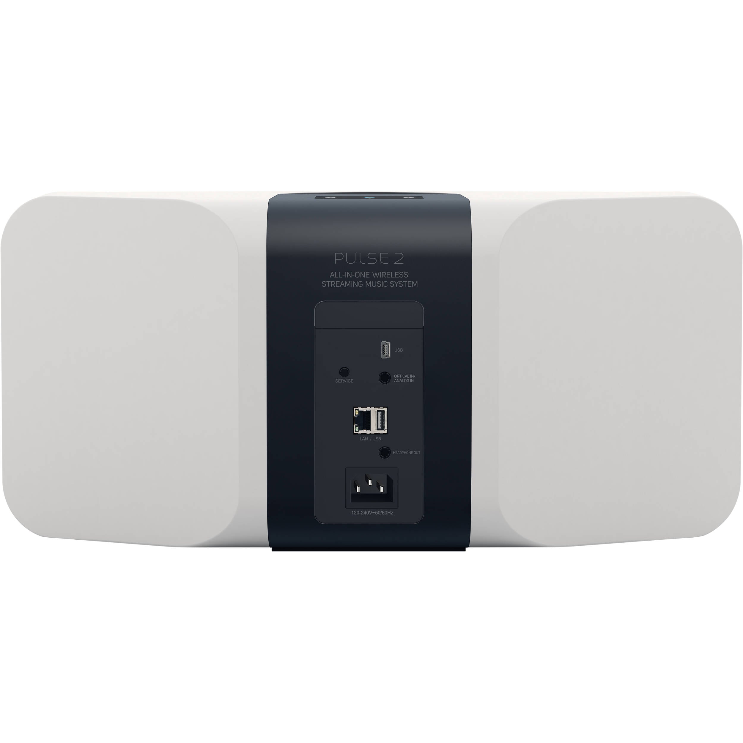 Bluesound Pulse 2i wireless speaker with sleek black design and digital display, showcasing high-quality audio performance.
