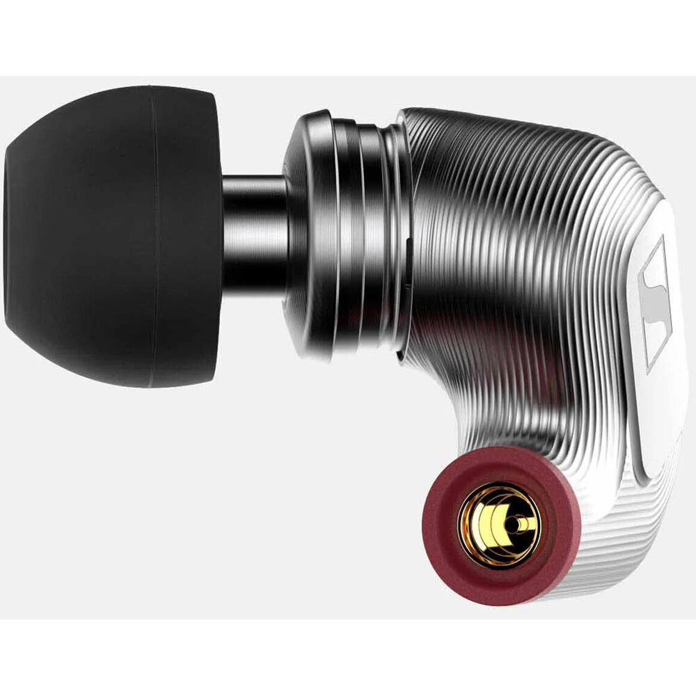 Sennheiser IE 900 in-ear head-fi headphones with sleek black design and transparent casing showing internal components.