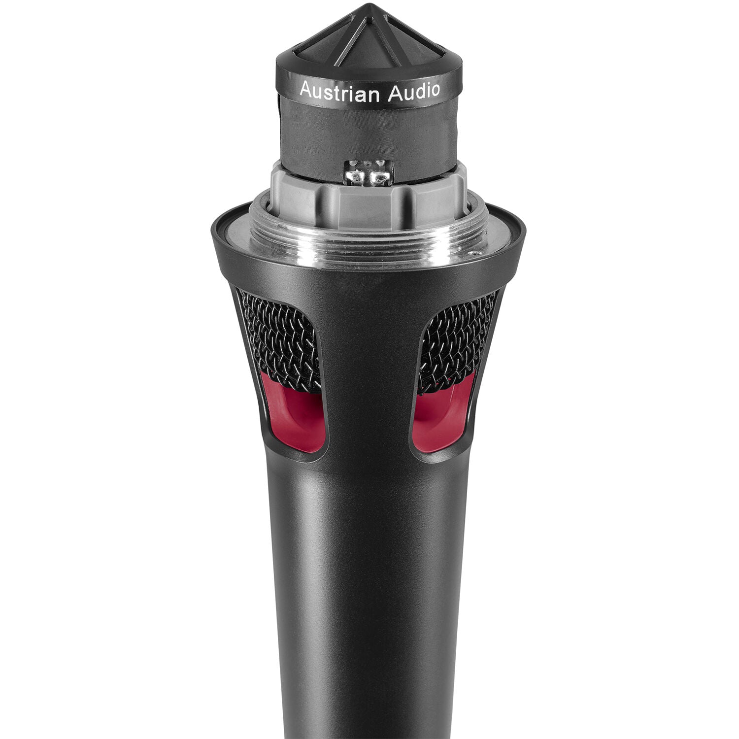 Austrian Audio OD505 dynamic microphone with black body and grille, suitable for live vocals and studio recording.