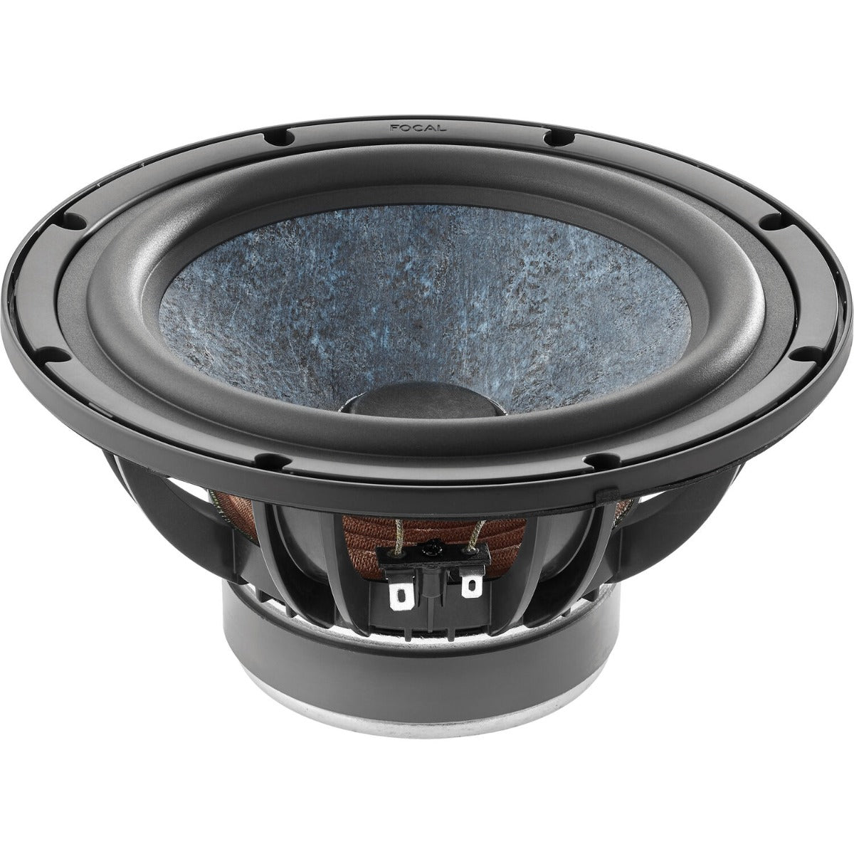 Focal Alpha Twin Evo mid-field and main studio monitors on a desk with audio equipment in a professional studio setting.