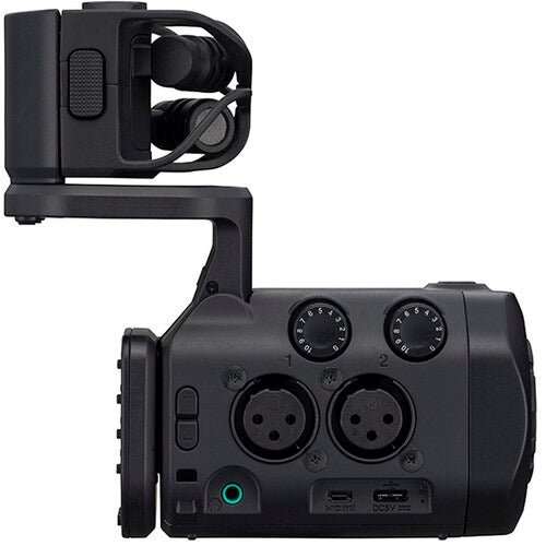 Zoom Q8n-4K video camera with built-in microphones and adjustable screen, ideal for high-quality video recording.