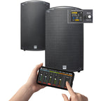 HK Audio SONAR 112 Xi active loudspeaker with a sturdy black enclosure and control panel, designed for professional sound reinforcement.