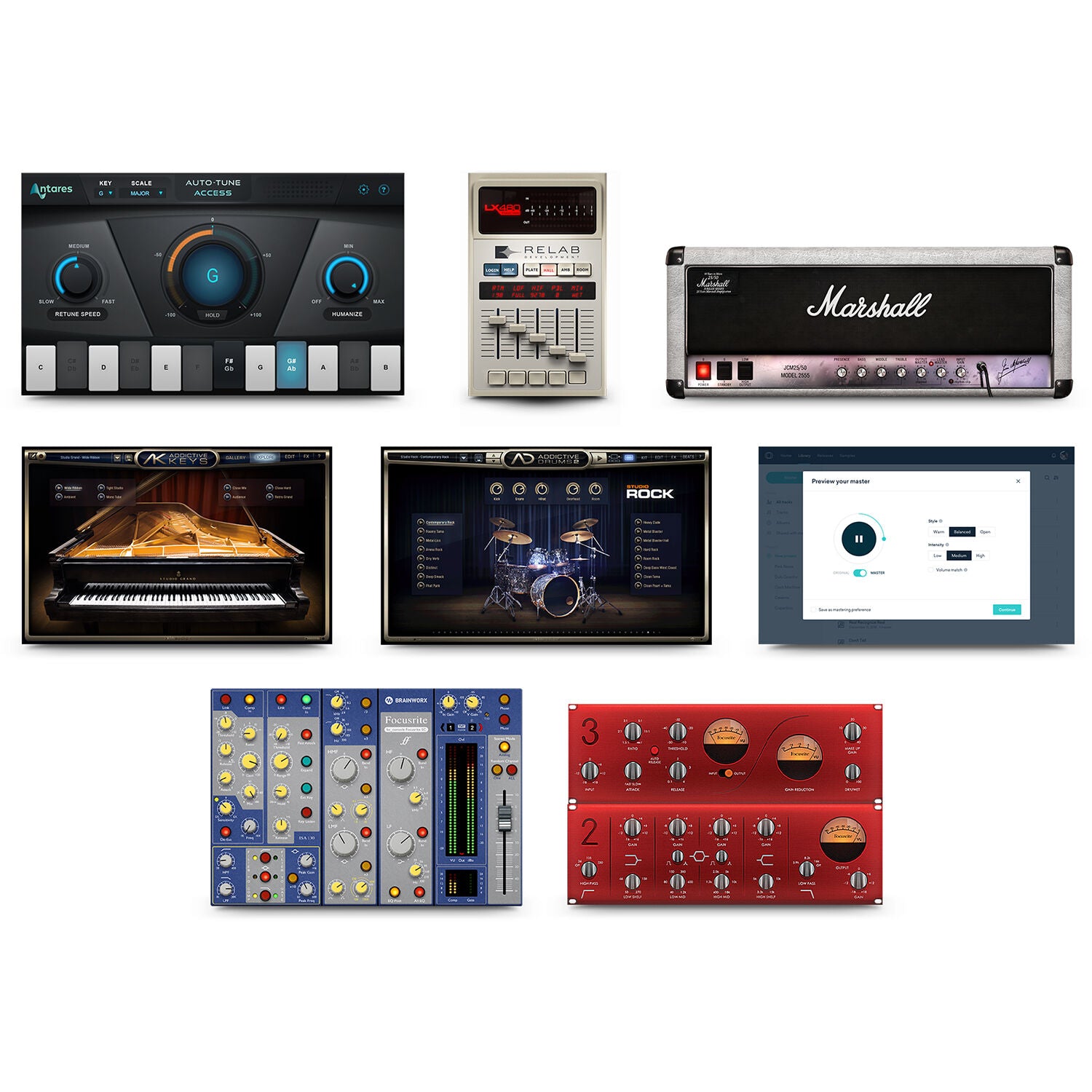 Focusrite Clarett+ 8Pre audio interface with multiple input and output ports, professional-grade audio equipment for recording.