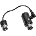 Nektar Widiflex MIDI cable with black connector plugs, designed for connecting musical instruments and audio equipment.