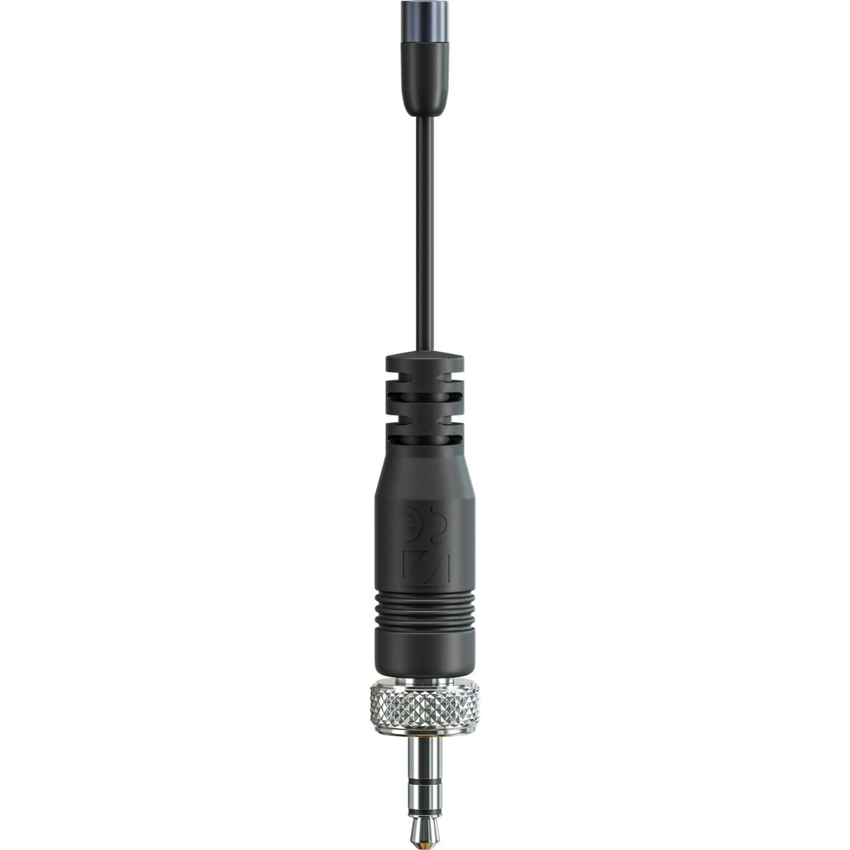 Sennheiser MKE Mini lavalier microphone clipped to a clothing collar, designed for high-quality audio recording and wearable use.