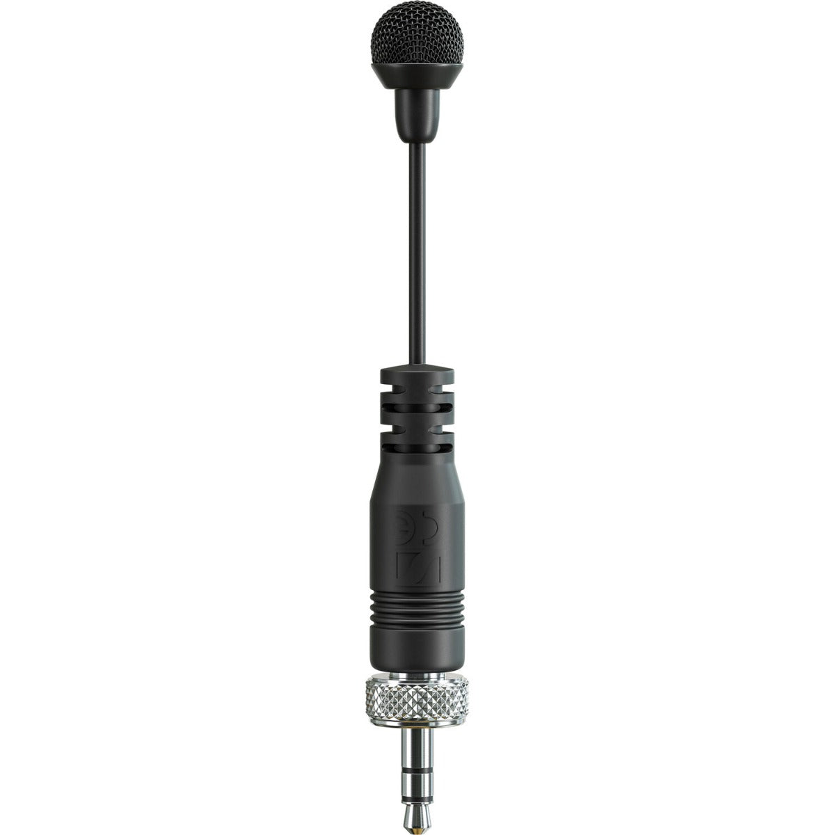 Sennheiser MKE Mini lavalier microphone clipped to clothing for high-quality audio recording and speech clarity.