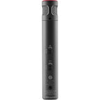 Austrian Audio CC8 condenser microphone with black body and grille, mounted on a stand, ready for professional recording.