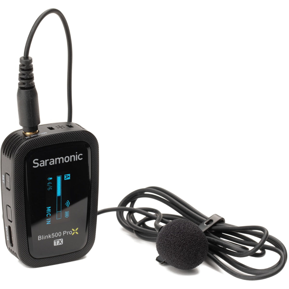 Saramonic Blink500 ProX B1 creator wireless microphone system with compact receiver and transmitter for high-quality audio.