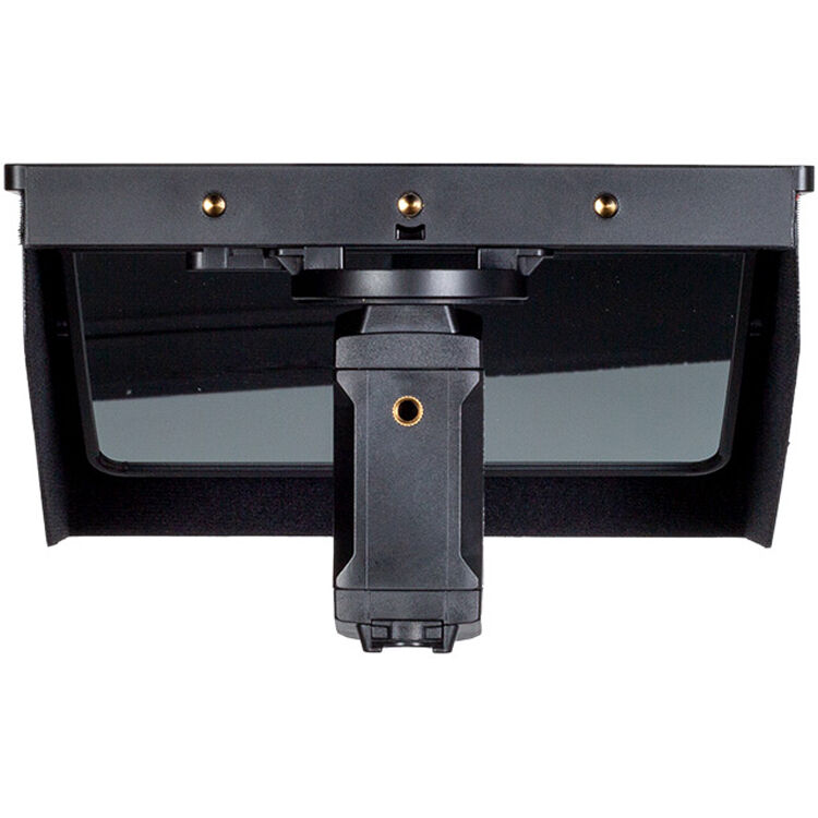 Feelworld TP10 portable 10-inch folding teleprompter for DSLR cameras, with clear glass and adjustable support stand.