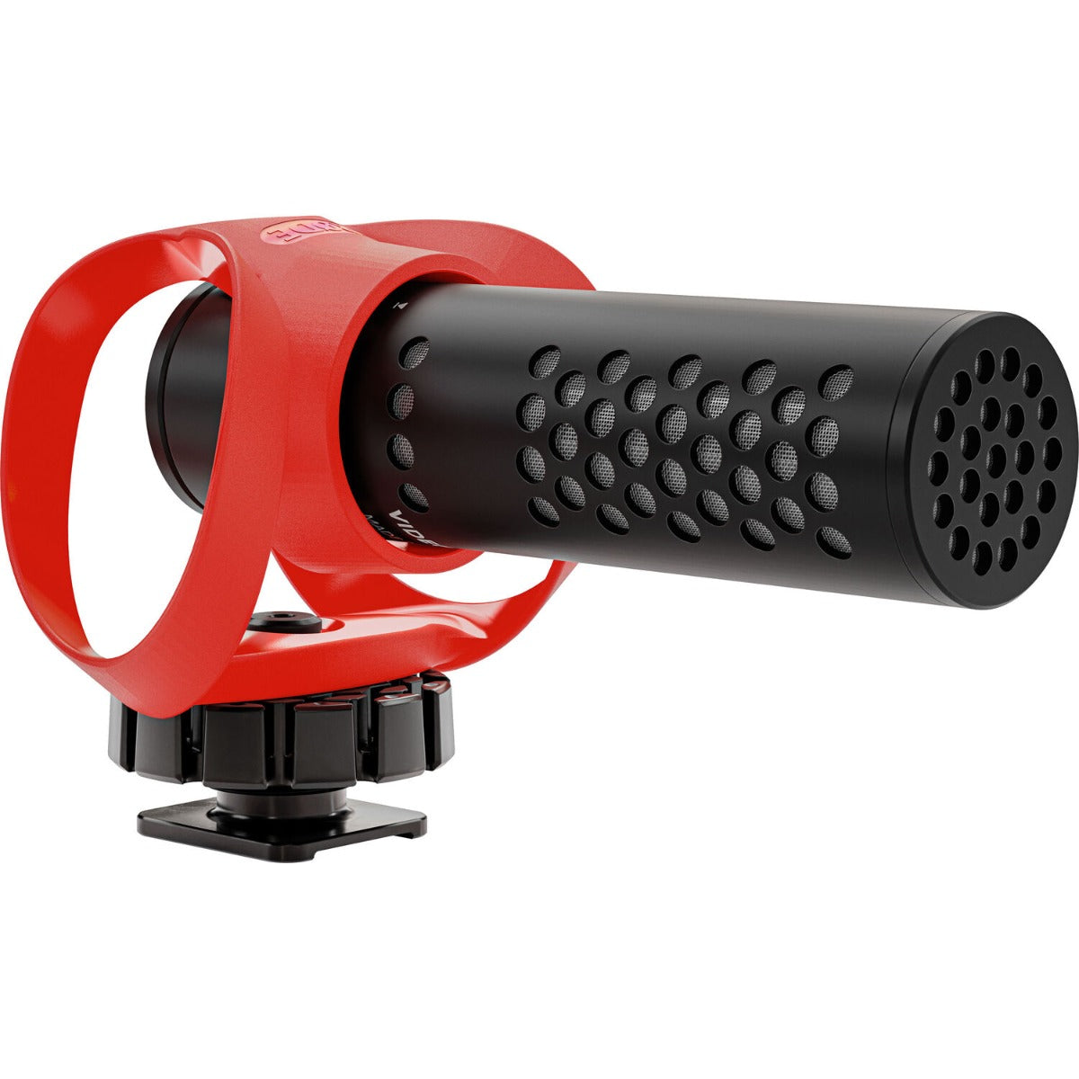 Rode VideoMicro II shotgun microphone mounted on a camera, compact and portable audio recording device for video production.