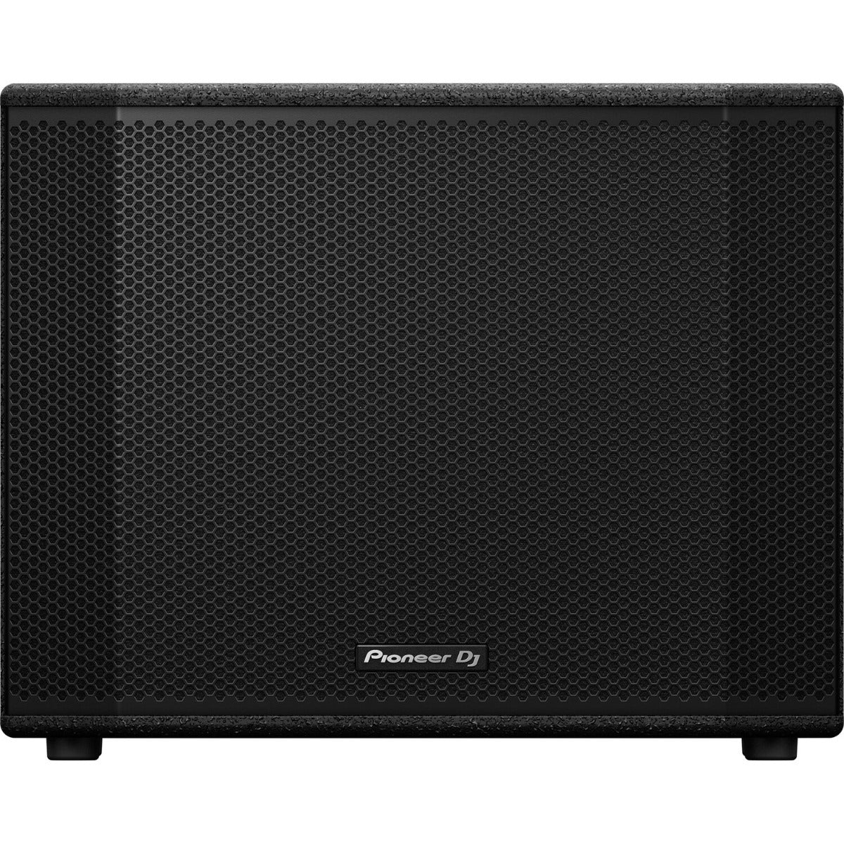 Pioneer DJ XPRS 1182S active subwoofer with sturdy enclosure and control panel, designed for professional audio setups.